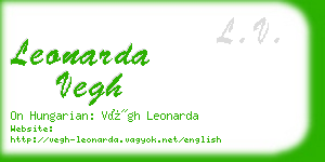 leonarda vegh business card